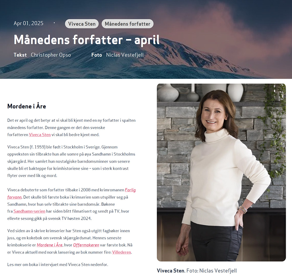 manadens forfattare viveca sten